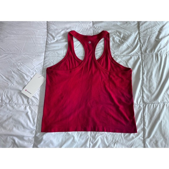 New Lululemon Swiftly Tech Racerback Tank 2.0 Race Size 12 Dark Red Hip Length - Picture 8 of 9